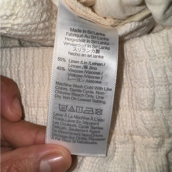 NWT Madewell linen blend pull on shorts size L - Picture 2 of 4